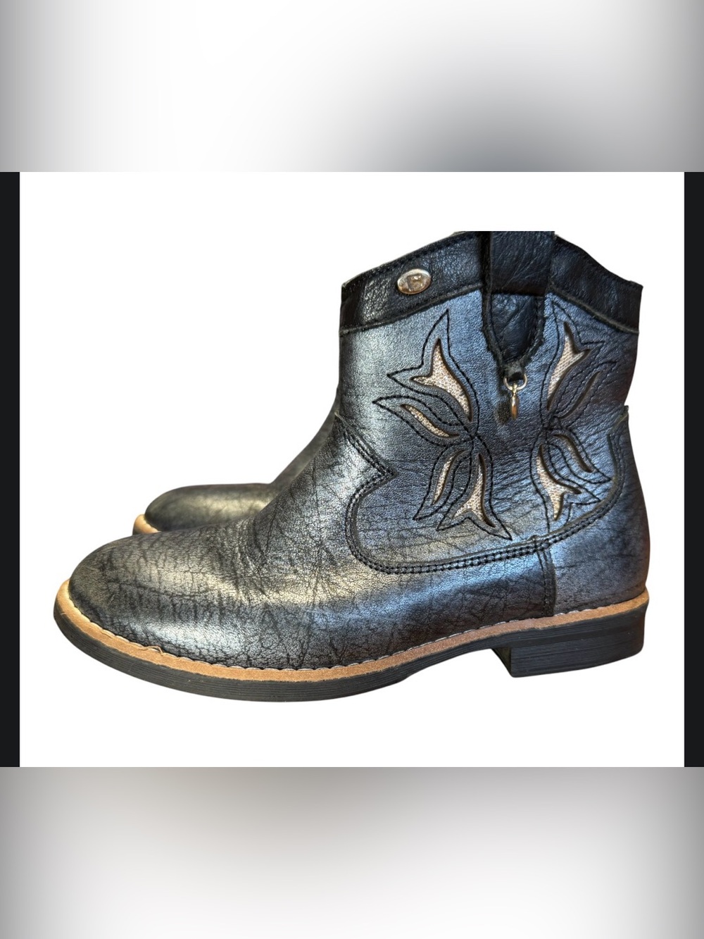 EUC Coqueta Leather Western Boots for Girls SZ 12.5